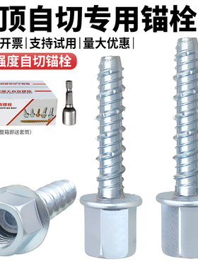吊顶自切螺丝钉混凝土自攻锚栓龙骨连接无主灯神器丝杆连接6M8M10