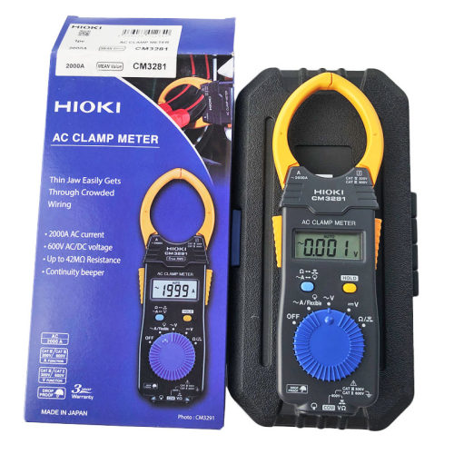 日置HIOKI CM3281数字万用表交流2000A高精度钳形电流表通断电阻