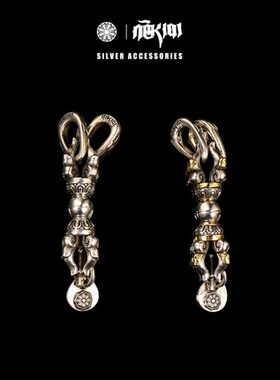 【一丁轮回银饰】金刚花杵系列花杵坠手工藏式男女款送礼