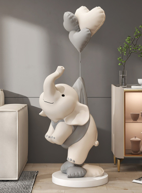 大象客厅大型落地摆件沙发电视柜旁家居饰品开业S迎宾装饰新居礼