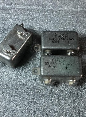 古董美国 AEROVOX 50UF 50V 胆机高压滤波电解电容