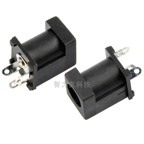 DC-012A直流DC电源插座母座5.5*2.1/2.5mm DC012A立式3脚接口母座