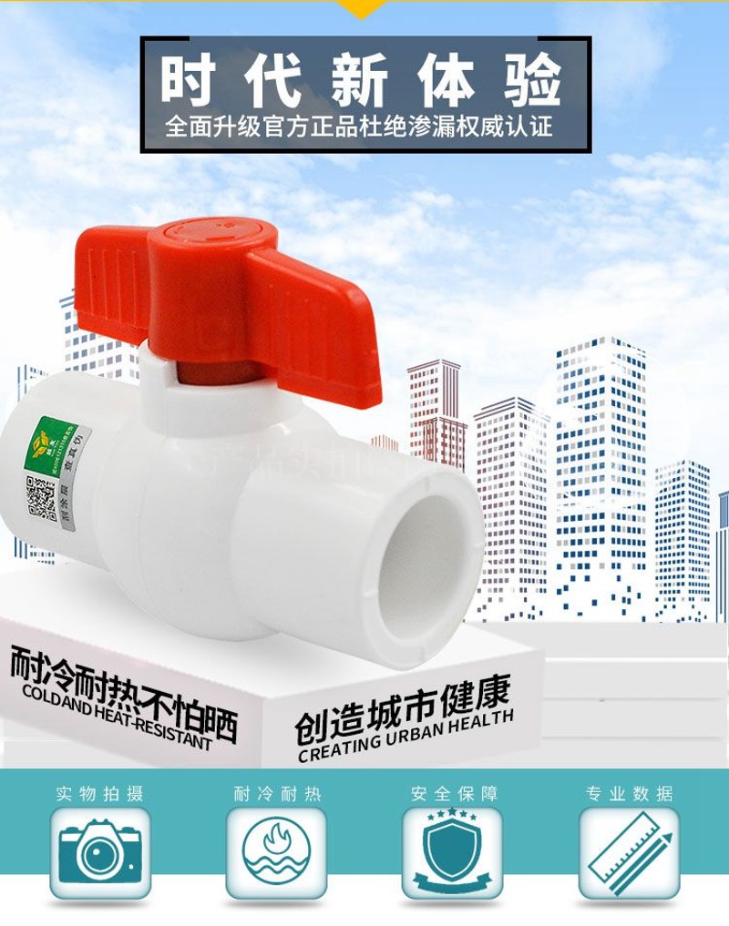 PPR双活接全塑球阀 PPR水管管件配件 冷热水可用塑料球阀厂家正品