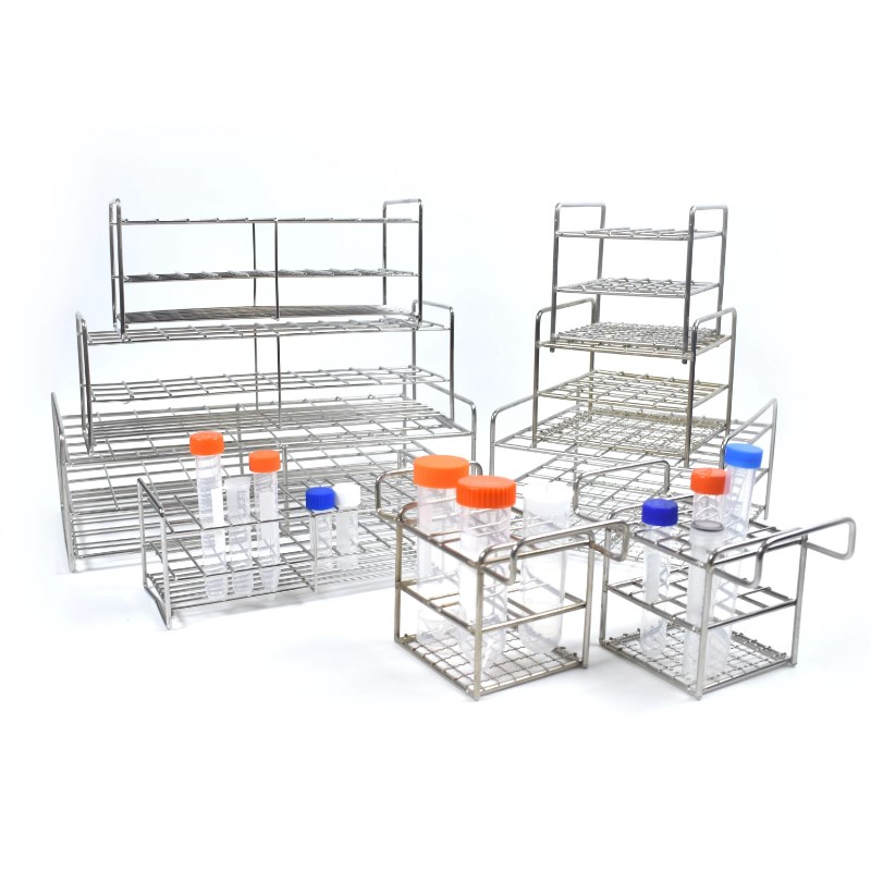 不锈钢丝试管架 12 40 50孔 试剂瓶架三层钢丝架离心管架比色管