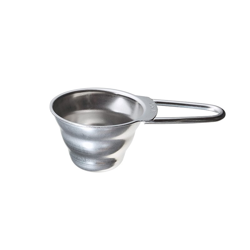 HARIO不锈钢咖啡量勺柚木勺12g咖啡豆勺咖啡粉计量匙定量勺短柄勺
