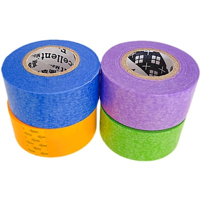 真石漆2688进口和纸胶带 黄色美纹纸胶带 高粘喷漆分色纸船舶专用