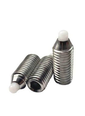 不锈钢尼龙头弹簧锁销GN616-M4-KN带闩头弹簧定位销(ZC204-5-1H)