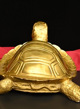 纯铜乌龟摆件特小号铜龟装饰品家居实心黄铜龟金钱龟龙龟家居摆设