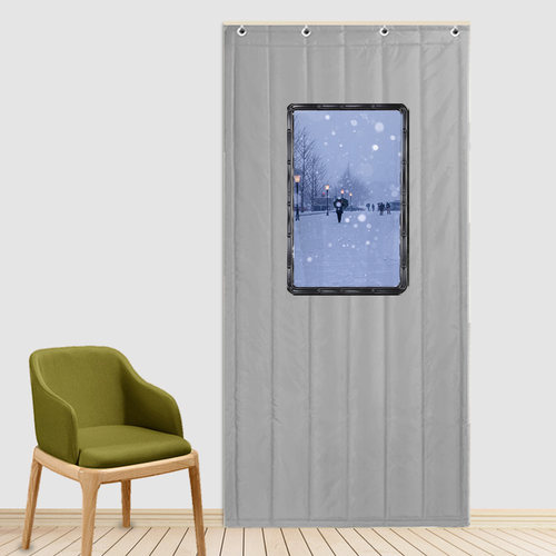 棉门帘枚红色冬季空调保暖防风加厚家用卧室隔断挡风保温防寒帘子