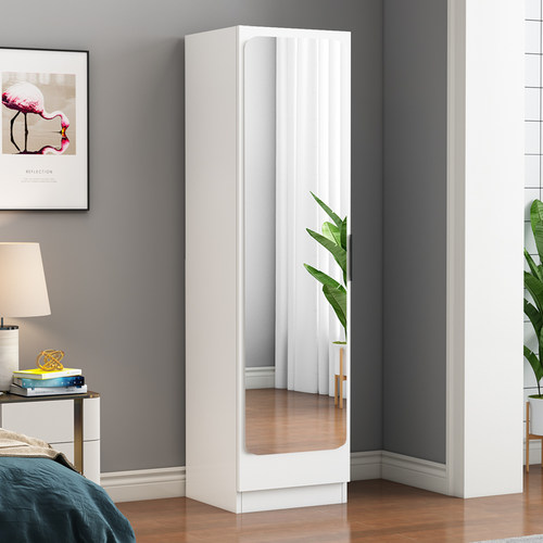 镜子全身试衣镜现代简约家用衣柜带镜小户型储物落地镜立体穿衣镜