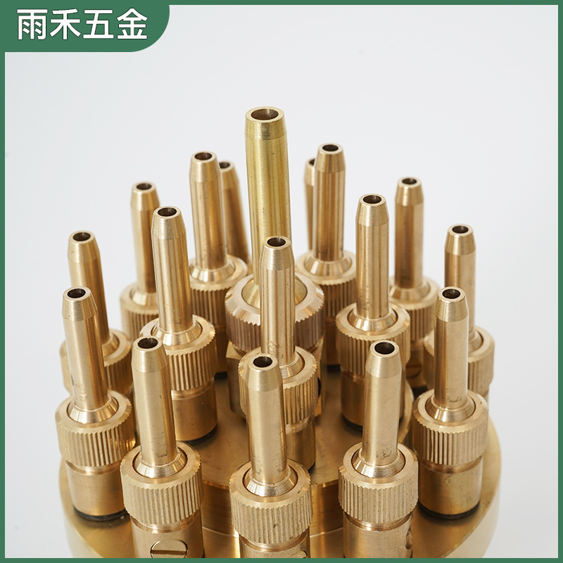 全铜可调三层花水景观喷泉喷头广场水柱多孔园林园艺酒店假山1寸