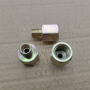 外丝M12*1.5H型-转内丝M14*1.5平面压力表铁材料接头外表镀锌1214