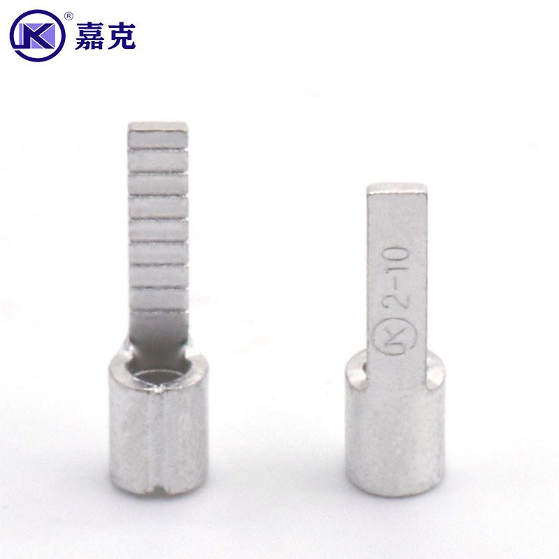 DBN2-10片形裸端头 针形接线端子冷压紫铜压线插片接头快速连接器