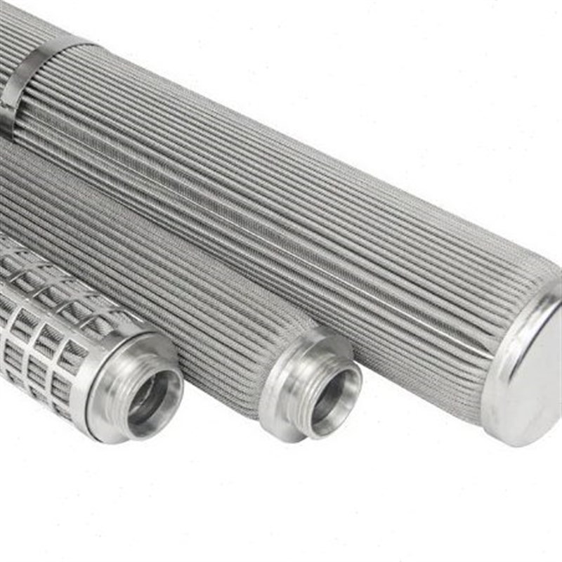 定制不锈钢烧结毡滤芯螺纹口波过滤器折叠波折滤网喷丝头溶体滤