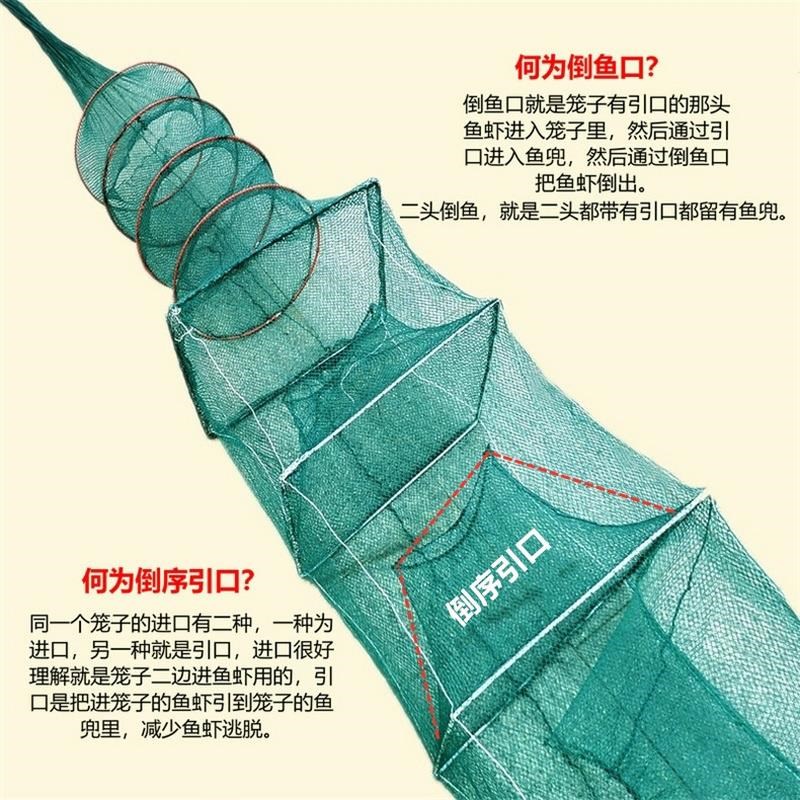 小龙虾网捕虾笼子地网鱼笼鱼网抓鱼工具大号黄鳝捕鱼有结固定