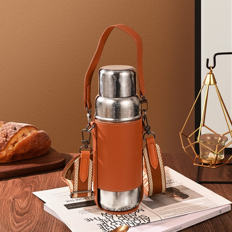 高档内外纯钛保温杯男女大容量双层钛杯泡茶水杯子便携水壶焖茶杯