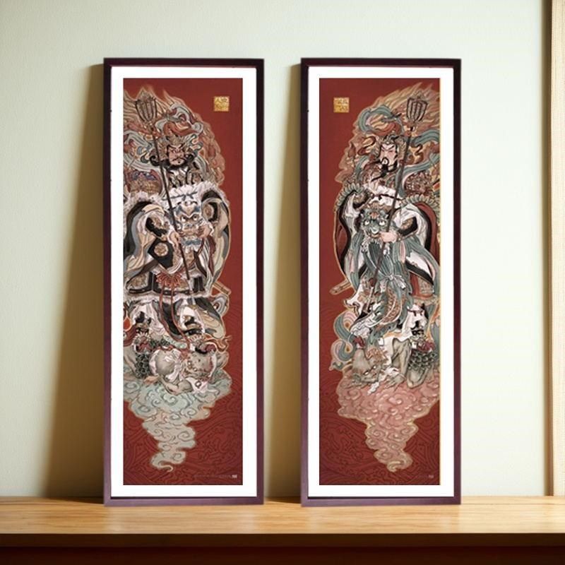 TOI新年拼图580片福瑞呈祥相框70 20K门神加卡纸留白木框挂墙定制