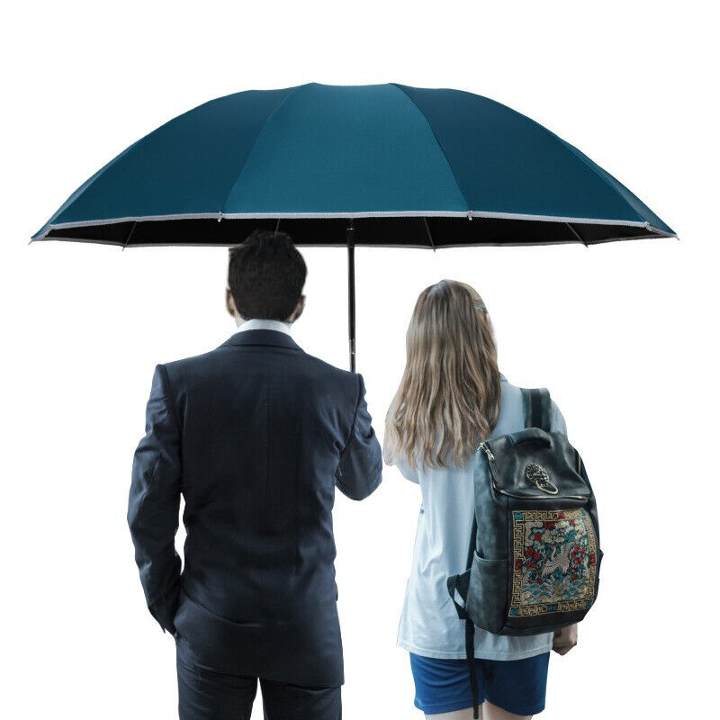 全自动雨c伞男女折叠大号车载反向太阳伞晴雨两用遮阳伞高靛蓝(常