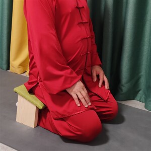 静坐凳实木折叠禅修凳瑜s伽冥想凳子正姿椅跪坐凳跪膝凳子斜面凳