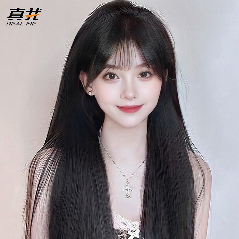 假发全头套女长发全真人发丝自然无痕隐形蕾丝封边U递针整顶假发