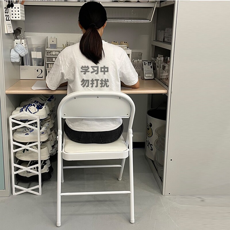 寝室折叠椅子宿舍大学生r靠背椅简易教室凳子座椅小不占空间出租