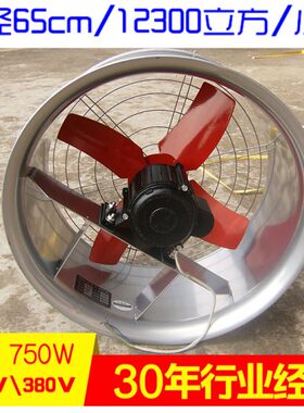 正阳厂正雄正帝强力圆筒抽风机全金属排气扇/FA-60 750W 220V380V