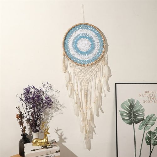 捕梦网大号挂饰古风挂件手工羽毛民宿卧室壁挂玄关森系挂毯成品