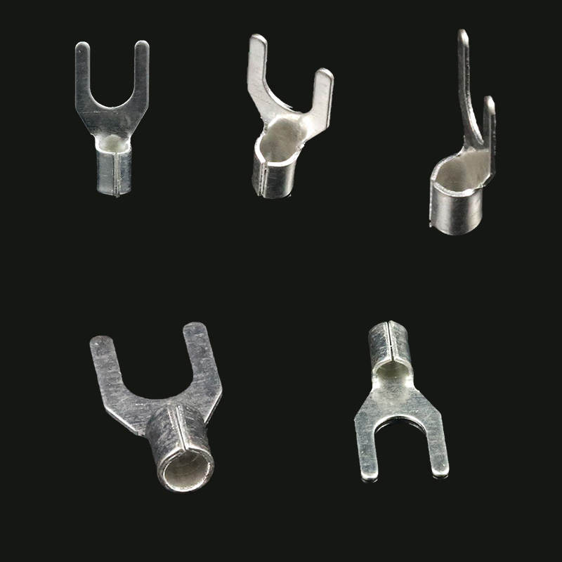 UT//-/5//8/叉型冷压接线裸端子U形线鼻子镀银Y型铜线耳