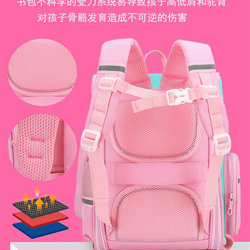 新款书包女小学生2年级韩版儿童男减负护脊轻便防水拉杆书包