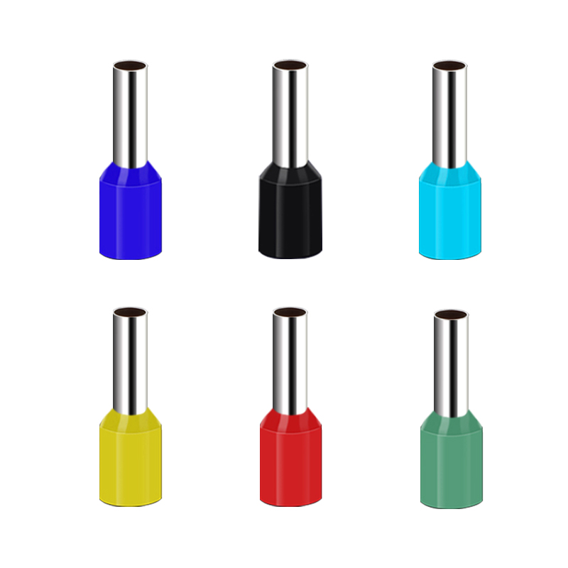 紫铜镀锡E1508预绝缘管型端子 VE1008针型端子冷压接线端子压线耳