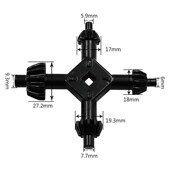 四合一多功能台式 钻床电钻钥匙黑色钻夹头扳手扳手钥匙冲击钻配件