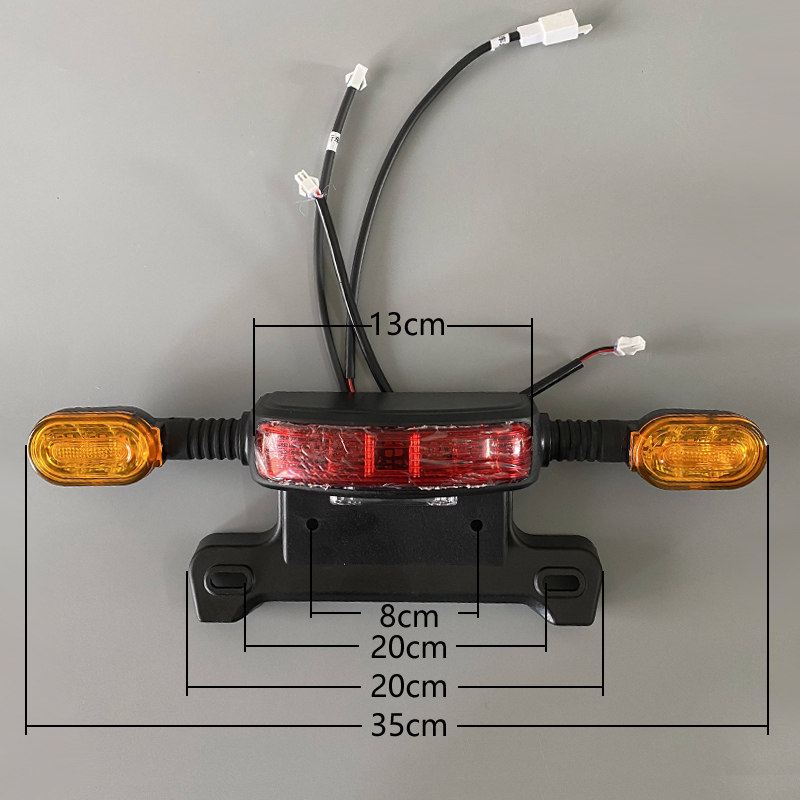 电动车三合一尾灯48 /60V含转向灯刹车灯日行灯12V LED灯轻摩加装