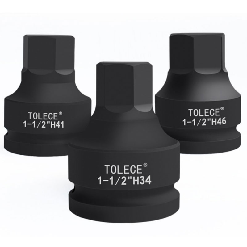 1.5寸旋具套筒H27气动风炮1寸半六角批头H46用坏换新扳手四方孔38