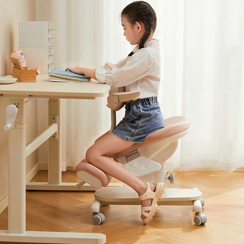 八九间H5儿童学习写字椅矫正坐姿座椅小学生书桌椅子可升降骑马椅