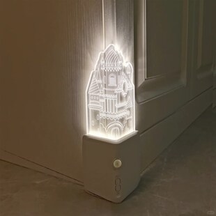 城堡小夜灯护角条护90度墙角保护防撞氛围灯客厅转角感应灯睡眠灯