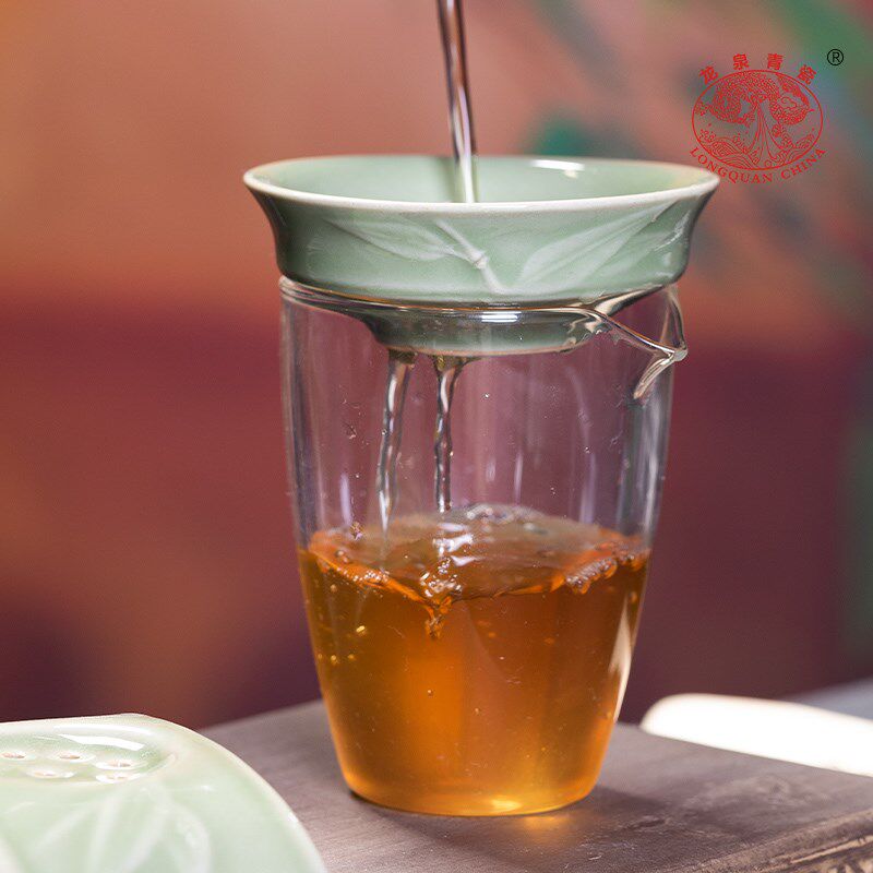 龙泉青瓷茶漏茶茶叶网隔复古创意茶水茶具