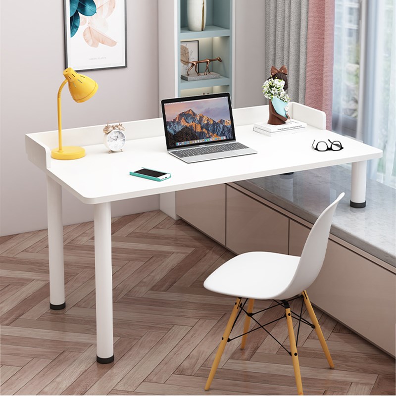 飘窗书桌带挡板电脑台式小桌子卧室窗台长短腿写字高低脚学习