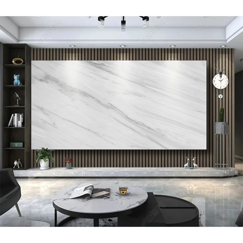 现代客厅高档壁画悬空大理石纹墙布电视背景墙纸立体几何壁纸