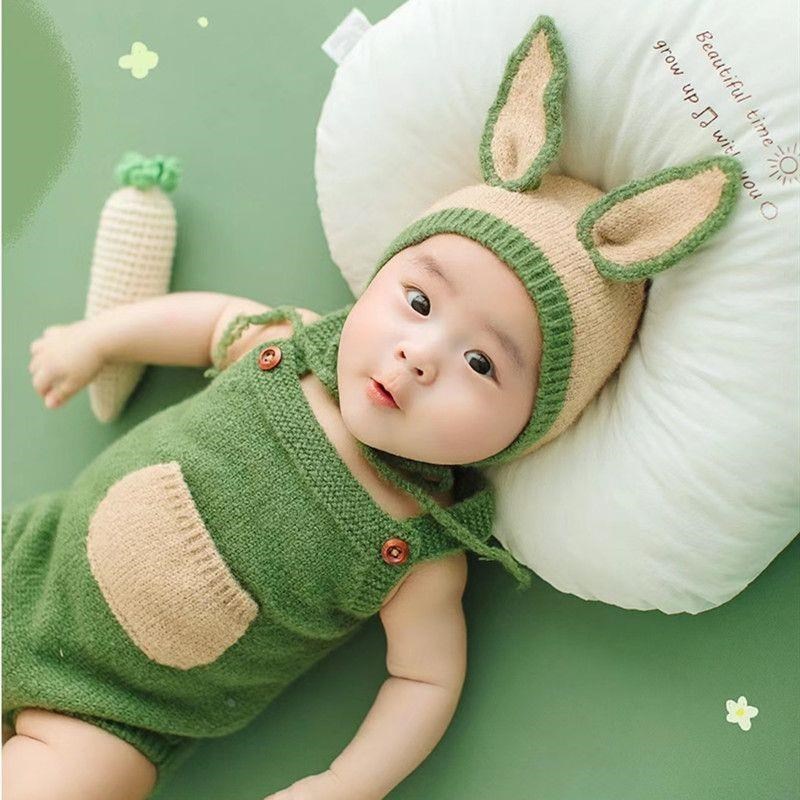 百天宝宝拍摄服装百天摄影儿童摄影服饰婴儿拍照道具百天照百日萌