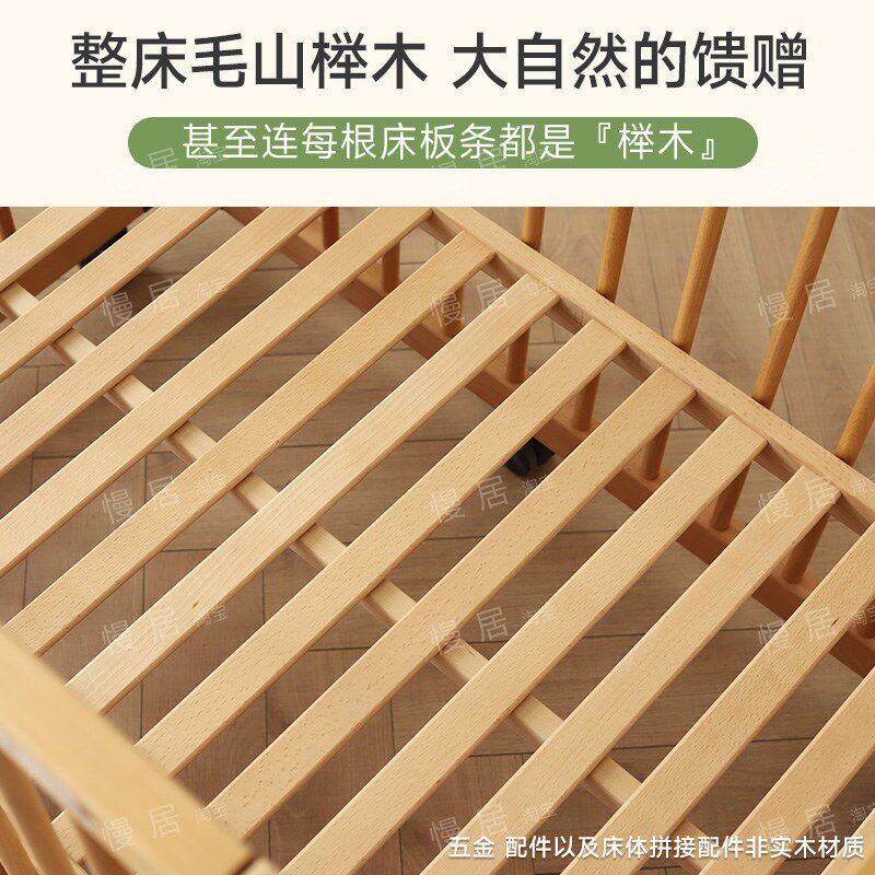 婴儿床可移动婴儿车床两用一体多功能拼接大床带滚轮新生儿宝宝床