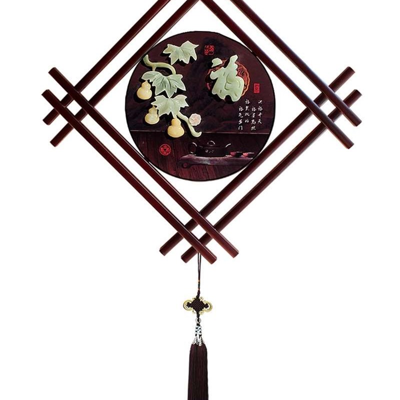沙发背景墙墙上装饰挂件新中式福字卧室墙壁玄关门口客厅墙面挂饰