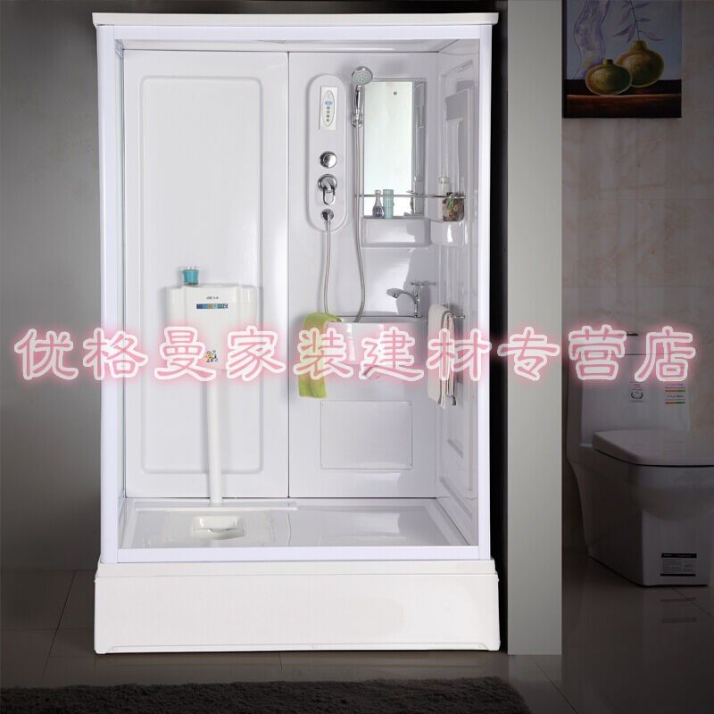 整体卫生间一体式蹲坑淋浴房沐浴房集成移动厕所浴室正开门左蹲坑