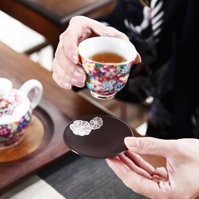 电木茶杯垫茶道功夫茶主人杯托泡茶茶具配件品茗杯隔热防滑垫
