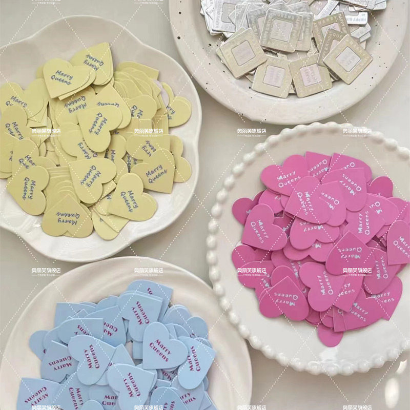 蛋糕插牌定制logo甜品装饰心形插卡烘焙店标签小卡片生日插排设计