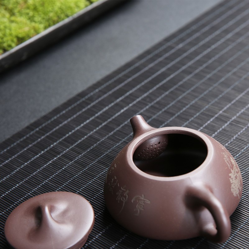 紫砂壶原矿紫泥石l瓢壶功夫茶壶紫砂泥茶具手工紫沙壶简约壶