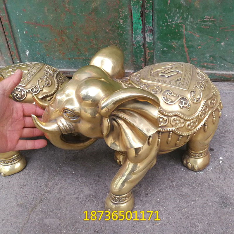 纯铜大象财c富大象吉祥象葫芦象吸水象招财镇宅家居铜器装饰品摆