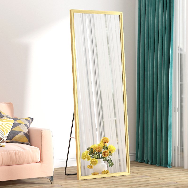 法式全身穿衣落地镜子家用女生卧室挂墙复古照衣镜等身试衣仪容镜