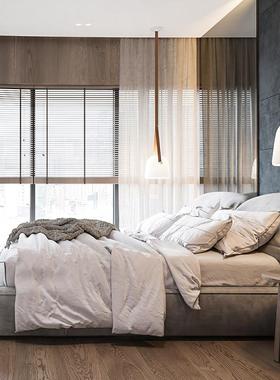 baxter大象的耳朵床主卧大床高端大气布艺简约现代奶油风磨砂布床