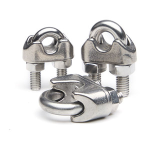 304不锈钢钢丝绳夹头卡头U型夹钢丝夹轧头线卡子线夹7折 M16