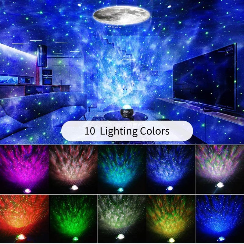 充电款10个星球星空投影灯 USB智能蓝牙星空灯 led海洋水纹小夜灯